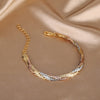 ZIRAVE Jewelry ri-color Braided Twist Chain Bracelst