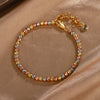ZIRAVE Jewelry TTri-color diamond-cut bead jewelry set.