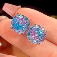ZIRAVE Jewelry Copper-Based Gold-Plated Gradient Light Earrings