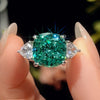 ZIRAVE Jewelry Vintage-Style Accessories Imitating Paraiba Green Jewelry Set