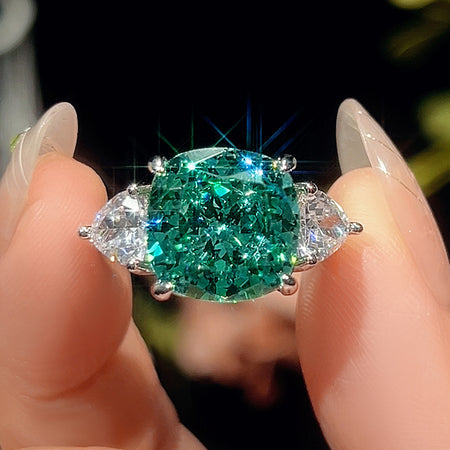 ZIRAVE Jewelry Vintage-Style Accessories Imitating Paraiba Green Ring