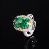 ZIRAVE Jewelry  Vintage Simulated Gemstone Jewelry Set (Pendant + Ring) 3Color
