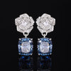 ZIRAVE Jewelry Camellia Simulated Gemstone Jewelry Set (Necklace + Earrings)