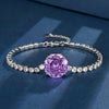 ZIRAVE Jewelry Rose Cut 14mm Big Gemstone Tennis Bracelet