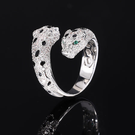ZIRAVE Jewelry Simulation Gemstone Vintage Leopard Ring