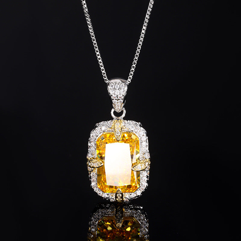 ZIRAVE Jewelry  Vintage Simulated Gemstone Jewelry Set (Pendant + Ring) 3Color