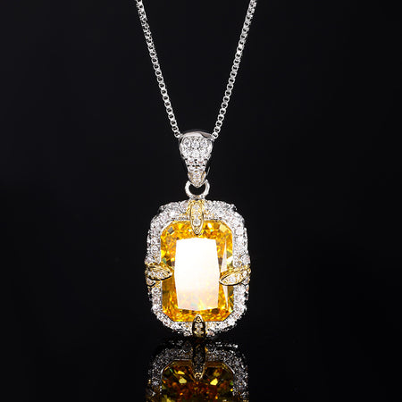 ZIRAVE Jewelry  Vintage Simulated Gemstone Jewelry Set (Pendant + Ring) 3Color