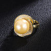 ZIRAVEJewelry Gold-Tone Simulated Pearl Jewelry Set (Necklace + Ring + Earrings)