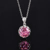 ZIRAVE Jewelry Spiral Floral Faux Gem Necklace