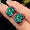Zirave Jewelry Vintage Simulated Paraiba Cushion Jewelry Set (Pendant + Ring + Earrings)