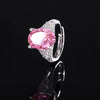 ZIRAVE Jewelry Simulated Pigeon Egg Colored Sapphire Ring