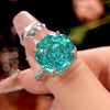 ZIRAVE Jewelry Two-Tone Gold Sugarloaf-Cut Firework Gemstone Adjustable Ring