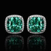 ZIRAVE Jewelry Faux Paraiba Green Fashion Pendant Earrings