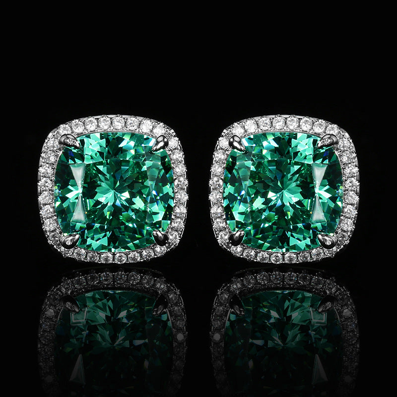 ZIRAVE Jewelry Faux Paraiba Green Fashion Pendant Earrings