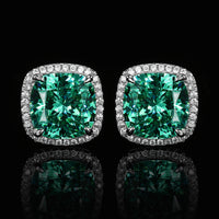 ZIRAVE Jewelry Faux Paraiba Green Fashion Pendant Earrings
