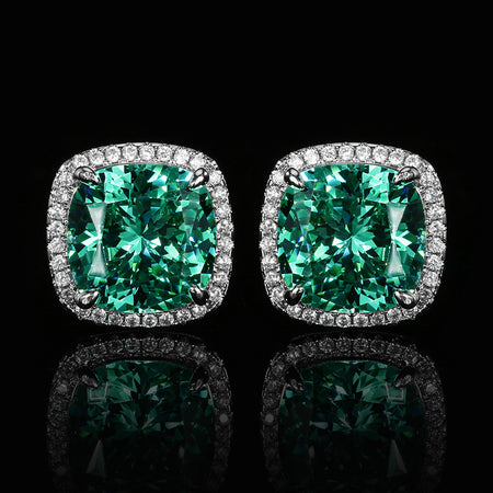ZIRAVE Jewelry Faux Paraiba Green Fashion Pendant Earrings
