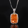 ZIRAVE Jewelry Vintage Simulated Gemstone Rectangle Jewelry Set 3Color