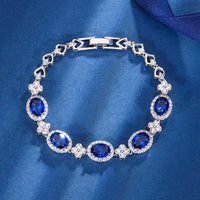 ZIRAVE Jewerly Vintage Simulated Gemstone Heart & Clover Bracelet