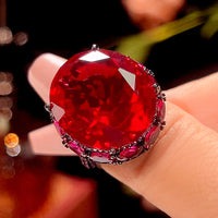 ZIRAVE Jewelry Vintage Colored Gemstone Black Gold Ring(4 Colors Available)
