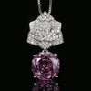 ZIRAVE Jewelry Camellia Pink Diamond Pendan