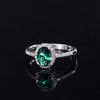 ZIRAVE Jewelry Vintage Colored Gemstone Oval Ring (4 Colors Available)