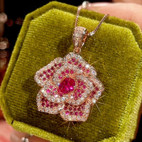 Zirave Jewelry Rose Elegance Simulated Diamond Jewelry Set