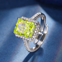 ZIRAVE Jewelry Radiant-Cut Yellow Diamond Simulated  Ring