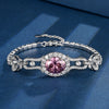ZIRAVE Jewelry Vintage Royal Oval Gemstone Halo Bracelet