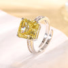 ZIRAVE Jewelry Radiant-Cut Faux Gem Solitaire Ring (Multi-Colors Available)