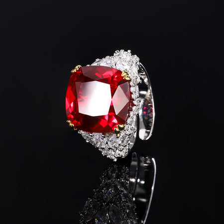 ZIRAVE jewelry simulation corundum retro ring