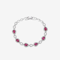 ZIRAVE Jewelry Vintage Colored Gemstone Teardrop Bracelet (3Color)