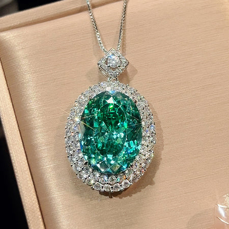 ZIRAVE Jewelry Imitation Para Green Necklace