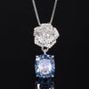 ZIRAVE Jewelry Camellia Simulated Gemstone Jewelry Set (Necklace + Earrings)