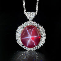 ZIRAVE Jewelry Cushion-Cut Faux Pink Diamond Two-Stone Necklace