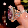 ZIRAVE Jewelry Imitation Dried Rose Jewelry Light Luxury High-End Ring