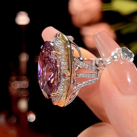 ZIRAVE Jewelry Imitation Dried Rose Jewelry Light Luxury High-End Ring