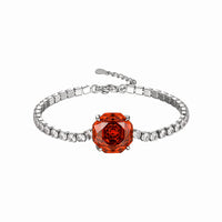 ZIRAVE Jewelry Rose Cut 14mm Big Gemstone Tennis Bracelet