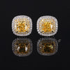 ZIRAVE Jewelry Simulation Yellow Diamond Earrings