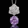 ZIRAVE Jewelry Camellia Pink Diamond Pendan