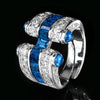 ZIRAVE Jewelry Vintage Ring with Imitation Blue Spinel and Ruby