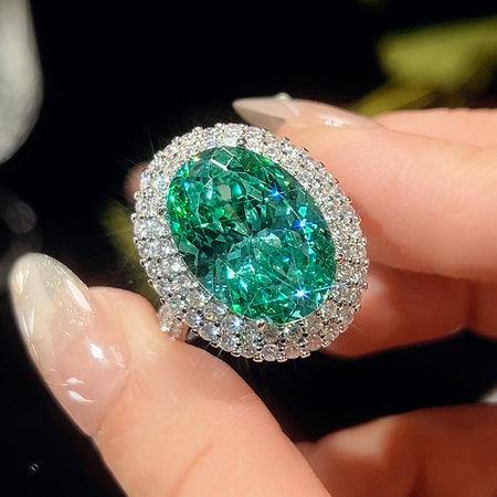 ZIRAVE Jewelry Imitation Para Green Ring