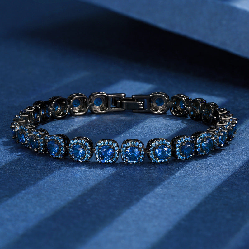 ZIRAVE Jewelry Vintage Pink Diamond Black Gold Tennis Bracelet (2Color)
