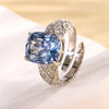 ZIRAVE Jewelry Copper-Based Gold-Plated Imitation Gemstone Corundum Ring