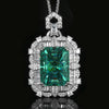 ZIRAVE Jewelry Simulation Para Green Square Diamond Jewelry Set