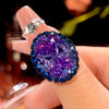 ZIRAVE jewelry simulation blue spinel premium egg-shaped set