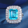 ZIRAVE Jewelry  3-Color Cushion-Cut Gemstone Double Halo Ring