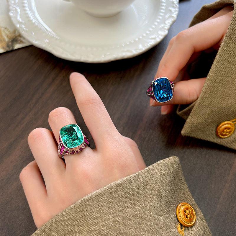 ZIRAVE Jewelry Two-Tone Wide Cocktail Open Ring