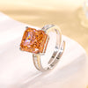 ZIRAVE Jewelry Radiant-Cut Faux Gem Solitaire Ring (Multi-Colors Available)