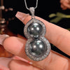 ZIRAVE Jewelry  Vintage Simulated South Sea Gold Pearl Gourd Pendant Necklace