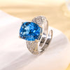 ZIRAVE Jewelry Copper-Based Gold-Plated Imitation Gemstone Corundum Ring